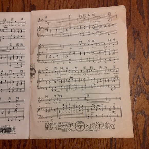Tip Toe Through The Tulips With Me Vintage Sheet Music - Picture 6 of 7